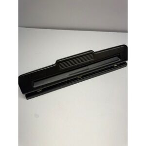 ACCO Adjustable 3 Hole Punch Heavy Duty Black Metal Manual Desktop Paper Punch